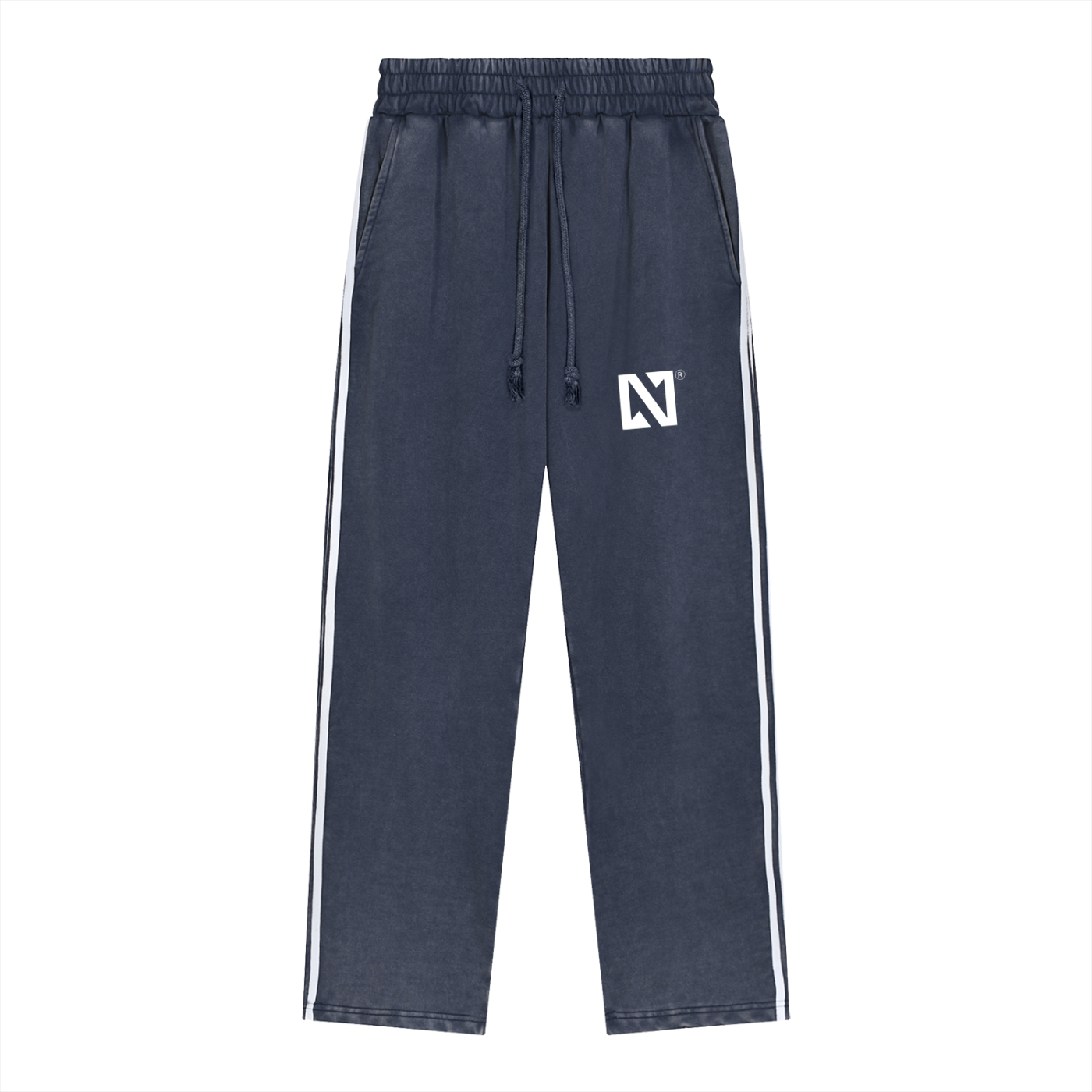 Snow Washed Contrast Tape Sweatpants
