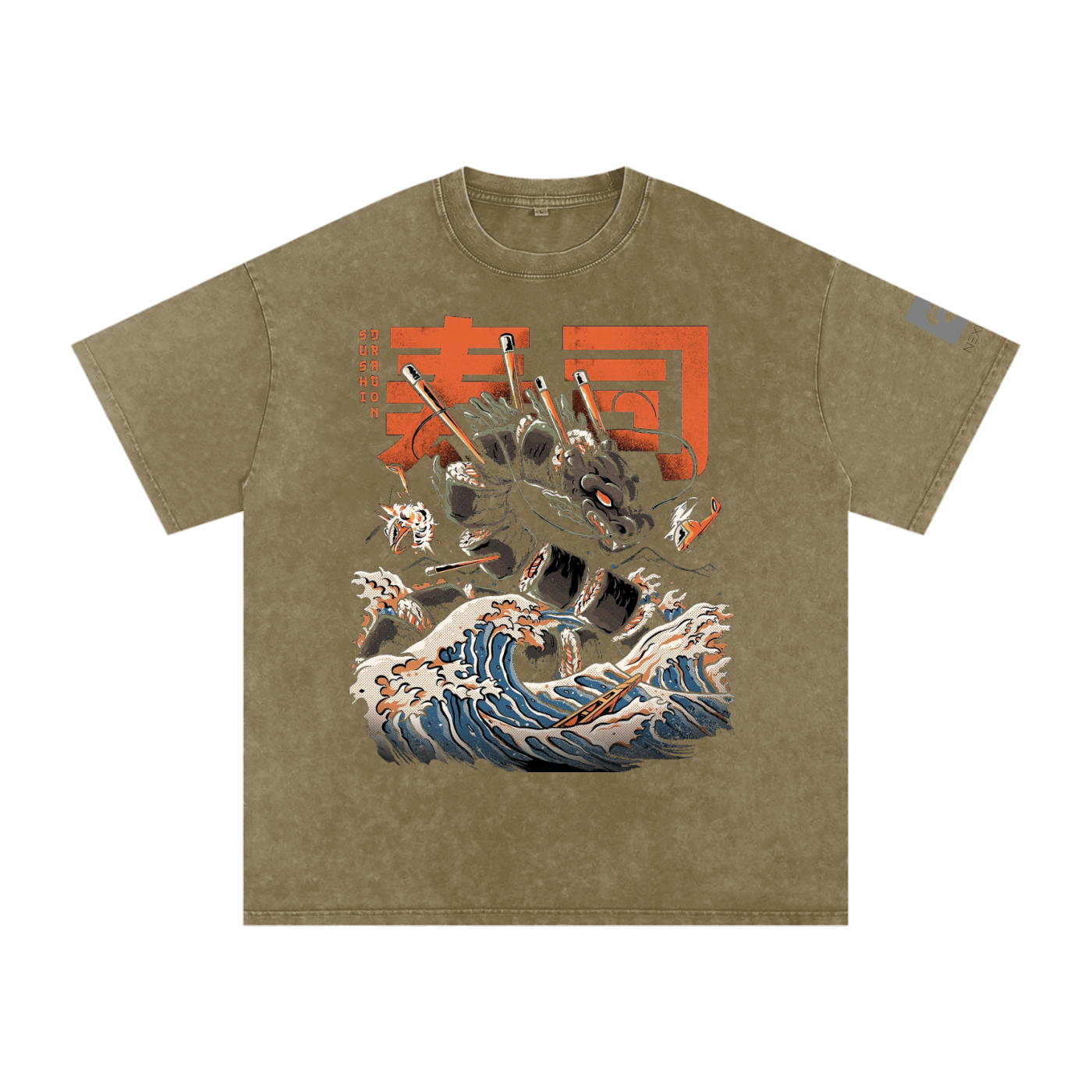 Snow Washed Oversized Cotton T-Shirt