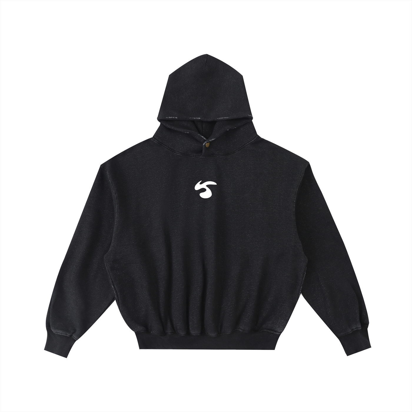 Frayed Enzyme Washed Fleece Hoodie