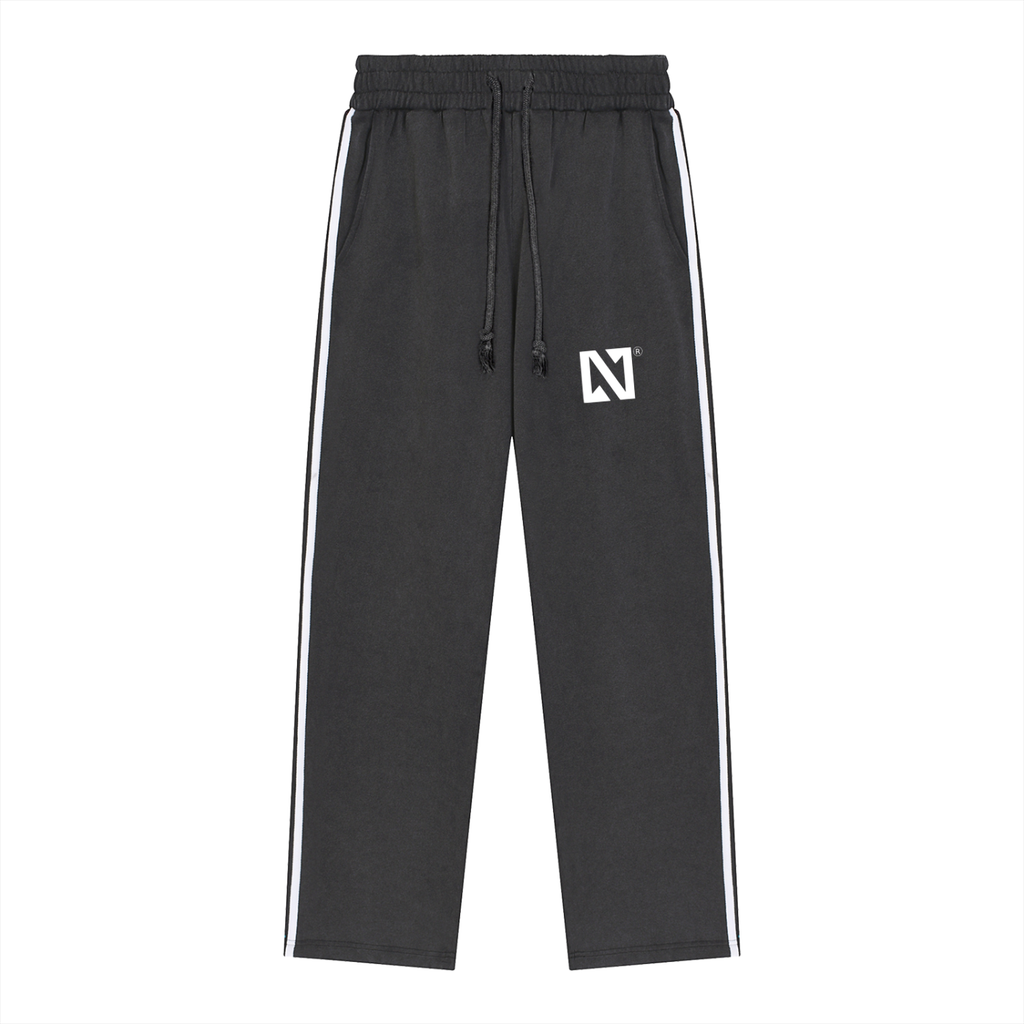Snow Washed Contrast Tape Sweatpants