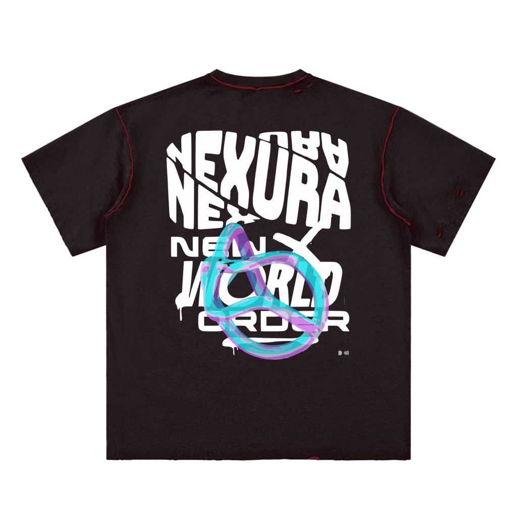 Hand-frayed Reversible T-shirt