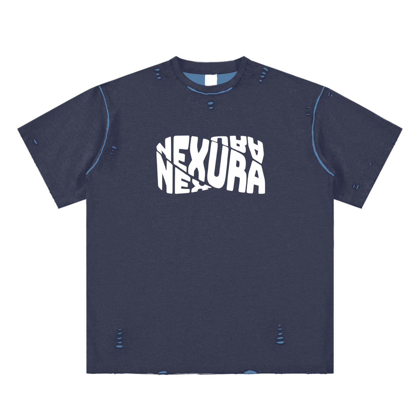 Hand-frayed Reversible T-shirt