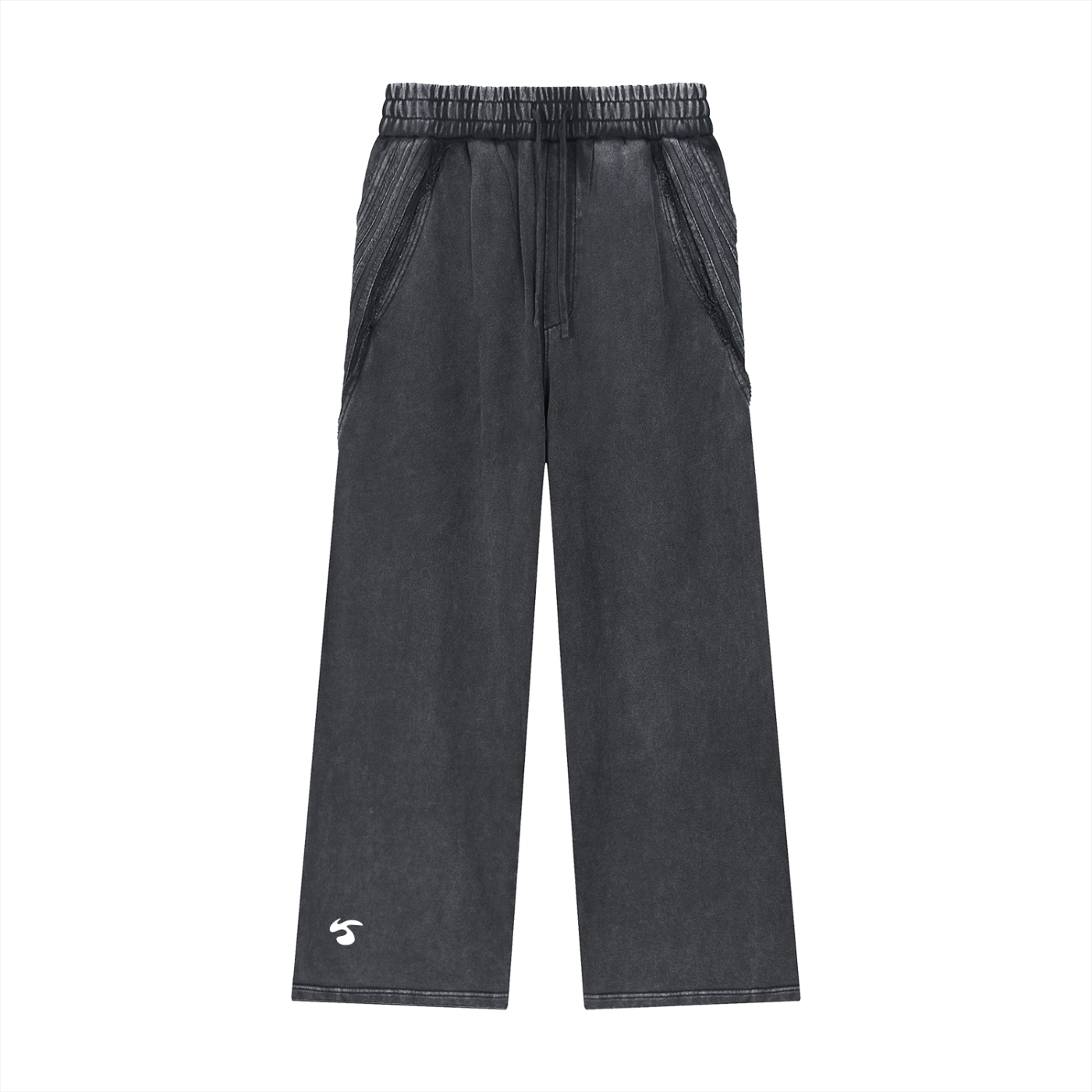 Snow Washed Tape Raw Edge Sweatpants