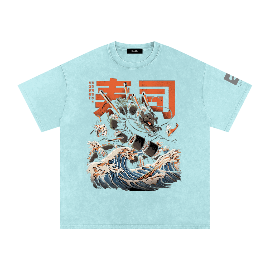 Snow Washed Oversized Cotton T-Shirt