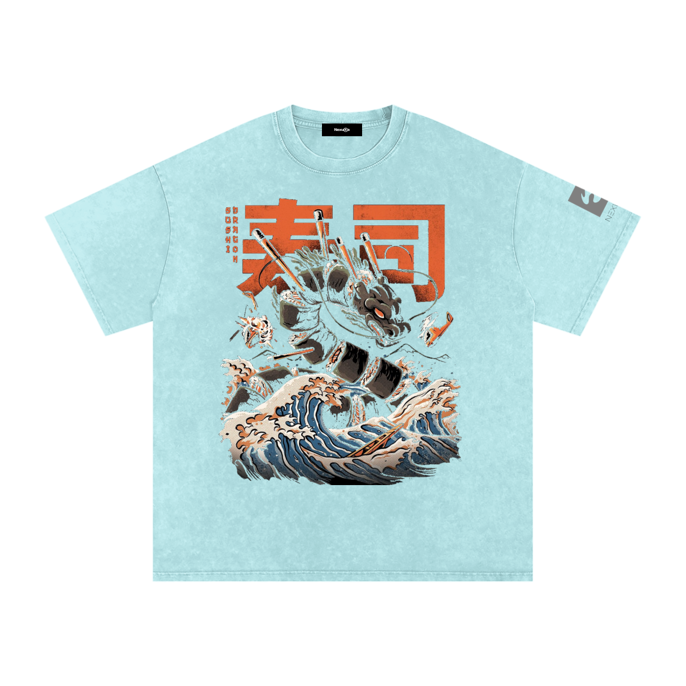 Snow Washed Oversized Cotton T-Shirt