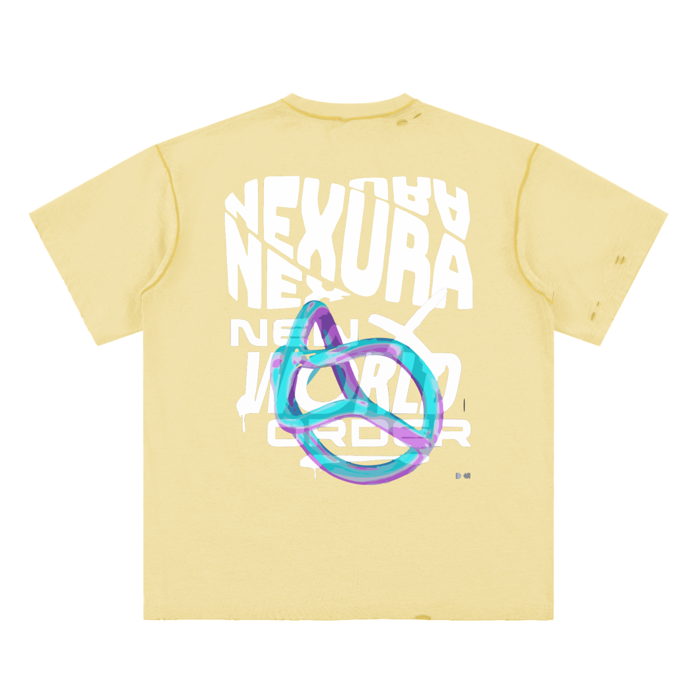 Hand-frayed Reversible T-shirt