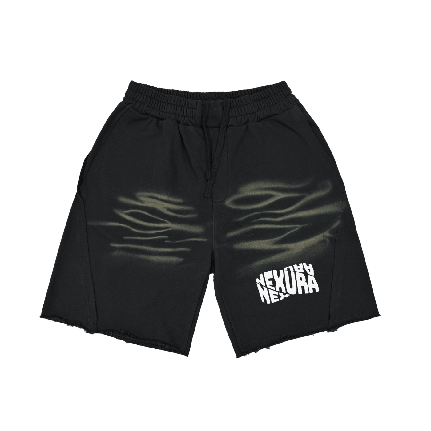 Vintage Washed Tiger Stripes Short Pants