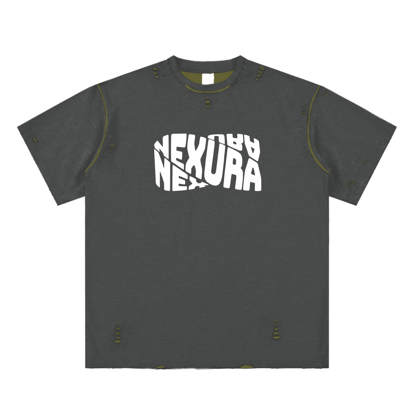 Hand-frayed Reversible T-shirt