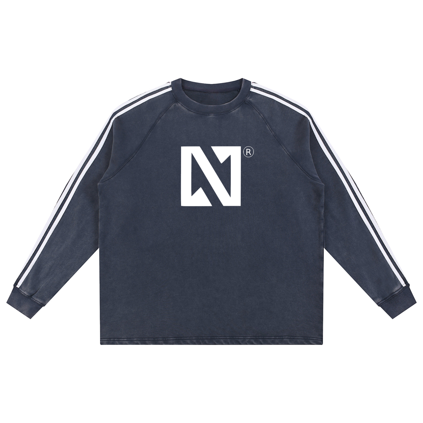Snow Washed Contrast Tape Sweatshirt