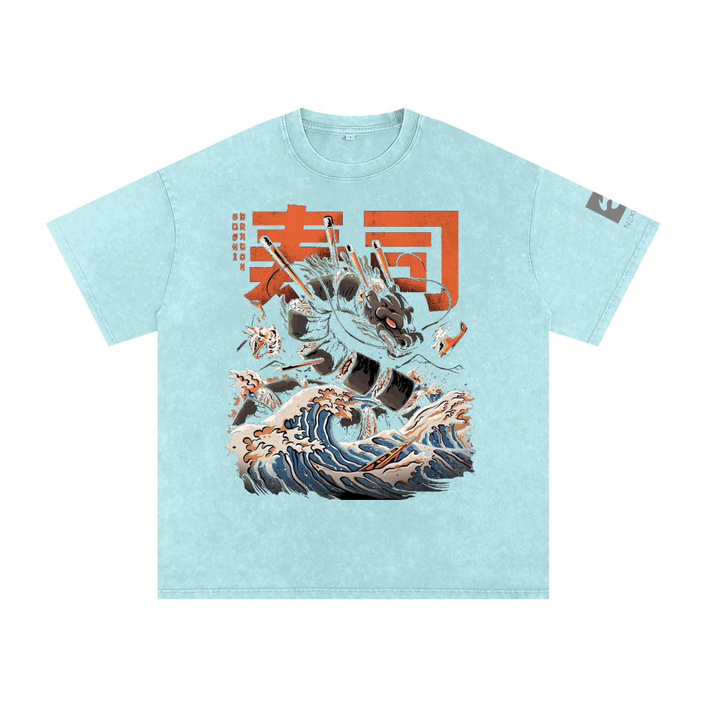 Snow Washed Oversized Cotton T-Shirt