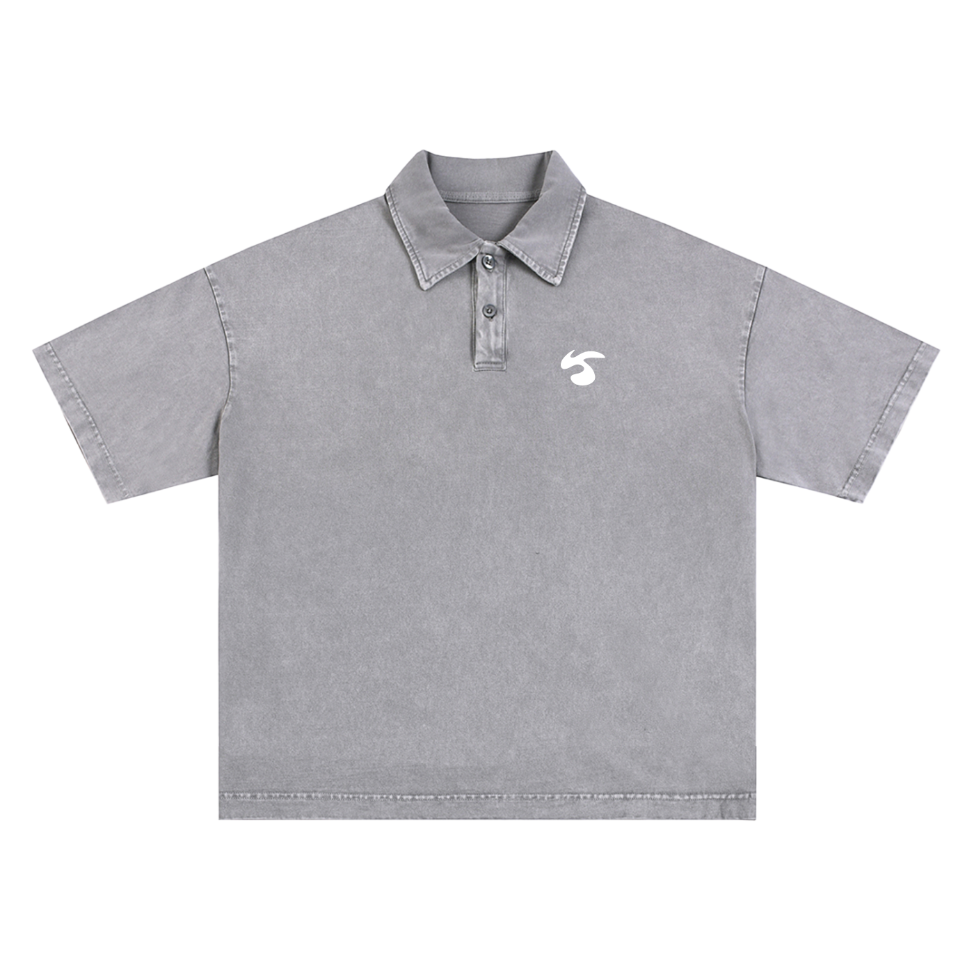 Heavyweight Snow-Washed Polo T-Shirt