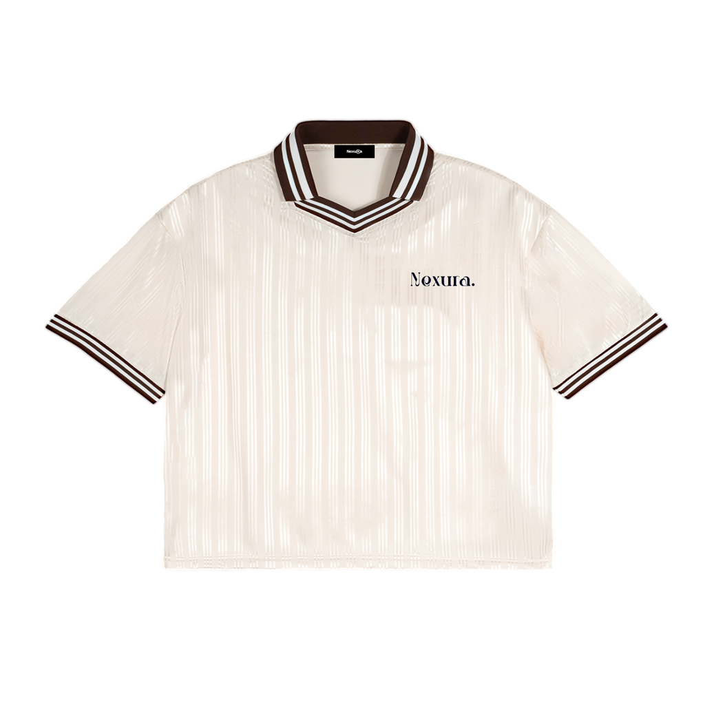 Contrast Stripes Polo Collar T-Shirt