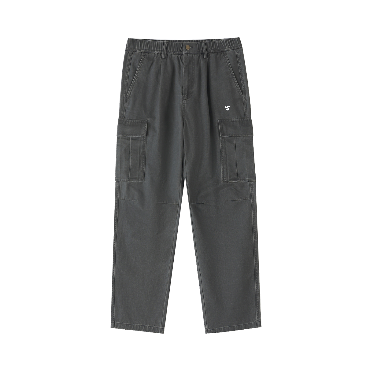 Cotton Elastic-Waist Cargo Pants