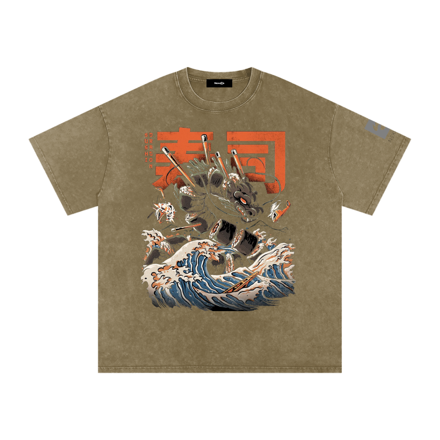 Snow Washed Oversized Cotton T-Shirt