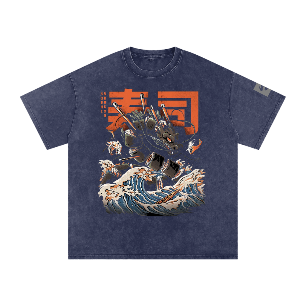 Snow Washed Oversized Cotton T-Shirt