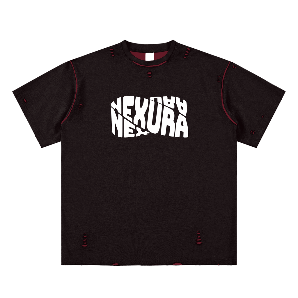 Hand-frayed Reversible T-shirt