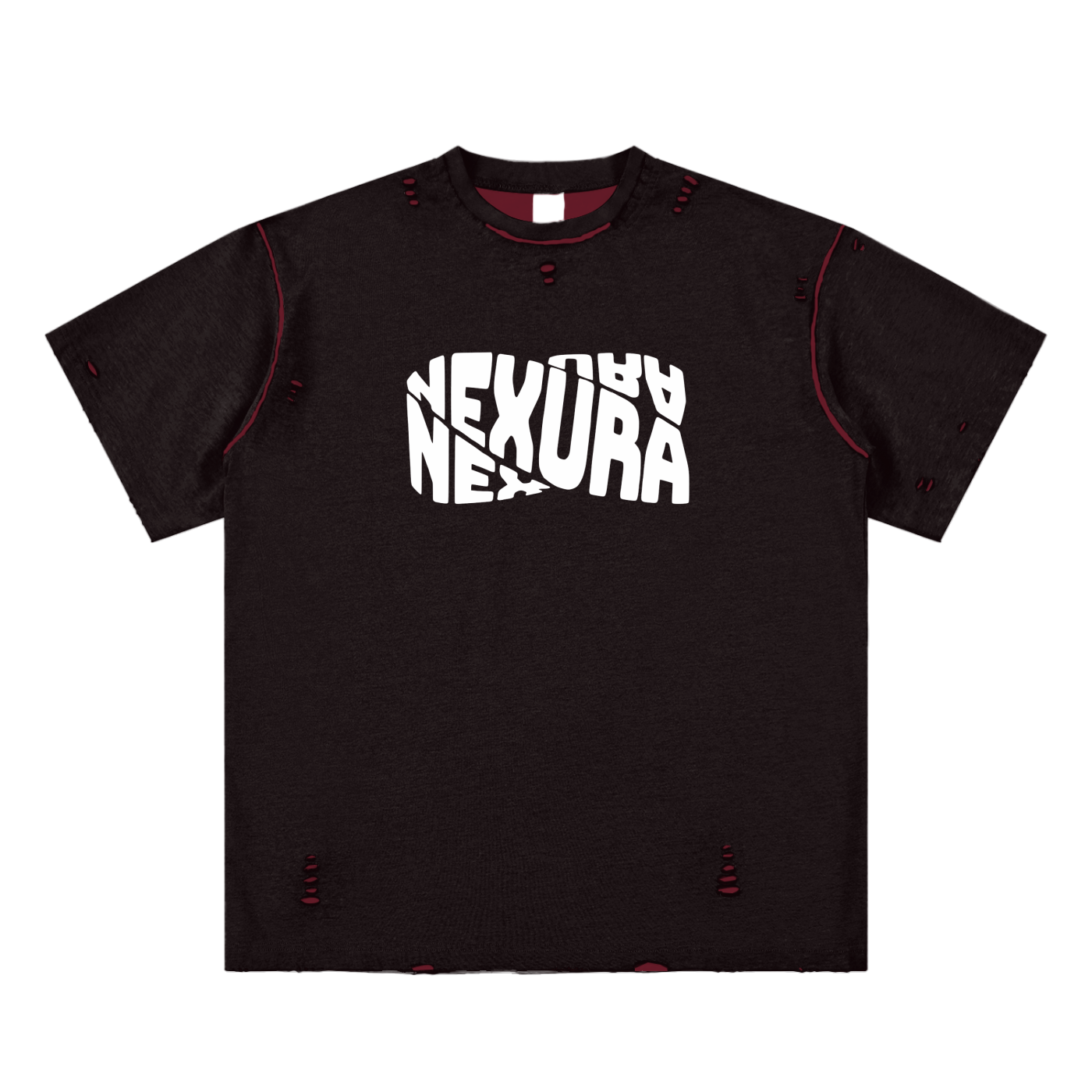 Hand-frayed Reversible T-shirt